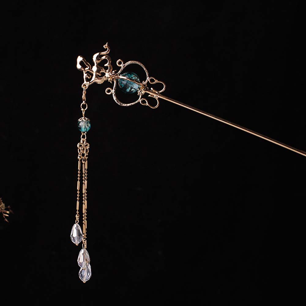 

Jewelry Accessories Chinese Style Scepter Flower Tassel Chopstick Headwear Hair Sticks Hair Pin красный