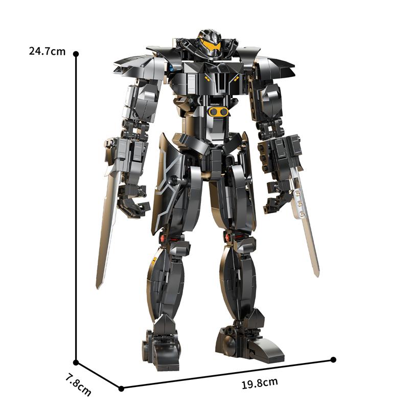 KBOX Hunter Robot stavebnice Film Mecha Warrior Skládací hračky ABS plast Gipsy Danger model Sbírejte ozdoby dětský dárek