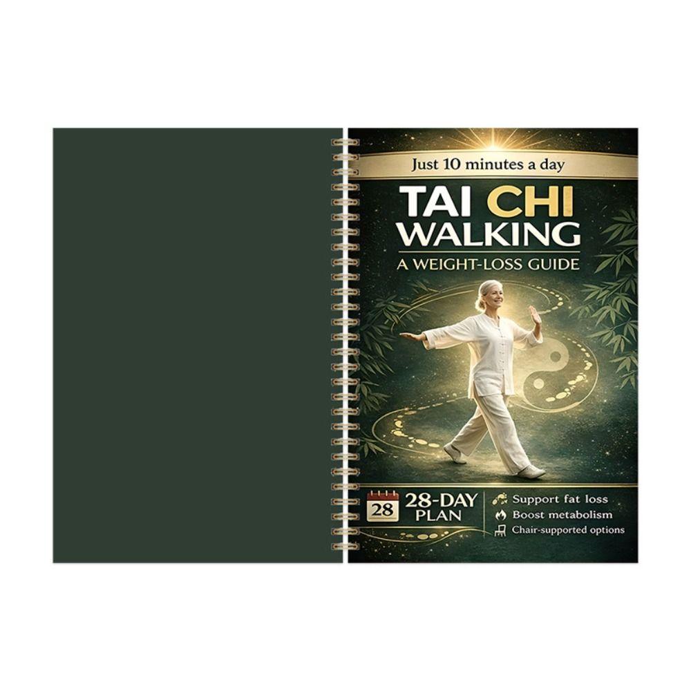 Afvallen Tai Chi Oefenboek Geïllustreerde Progressieve Planner Dagboek Senioren
