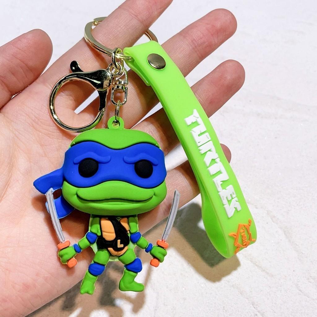 Kleurrijke PVC Ninja Turtles Sleutelhanger Schattige Siliconen Tassenhanger Voor Kinderen Cadeaus