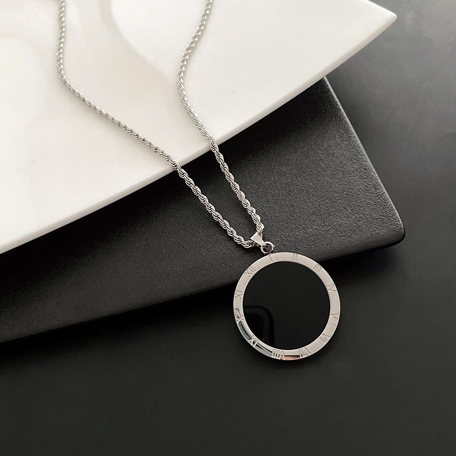 

Европейская и американская мода Титановая сталь Осень/Зима Ожерелье-свитер - Кулон в виде круглого жетона для женщин