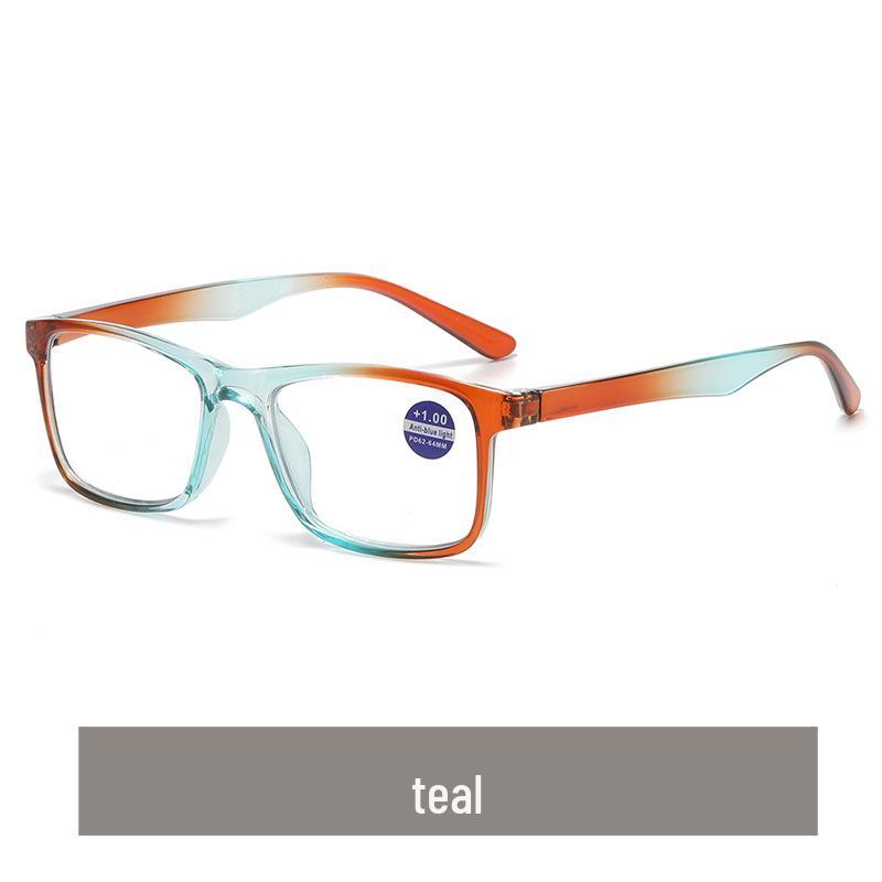 Women's Square Anti-Blue Light Glasses: Stylish, High-Definition, Progressive Color Reading Lenses