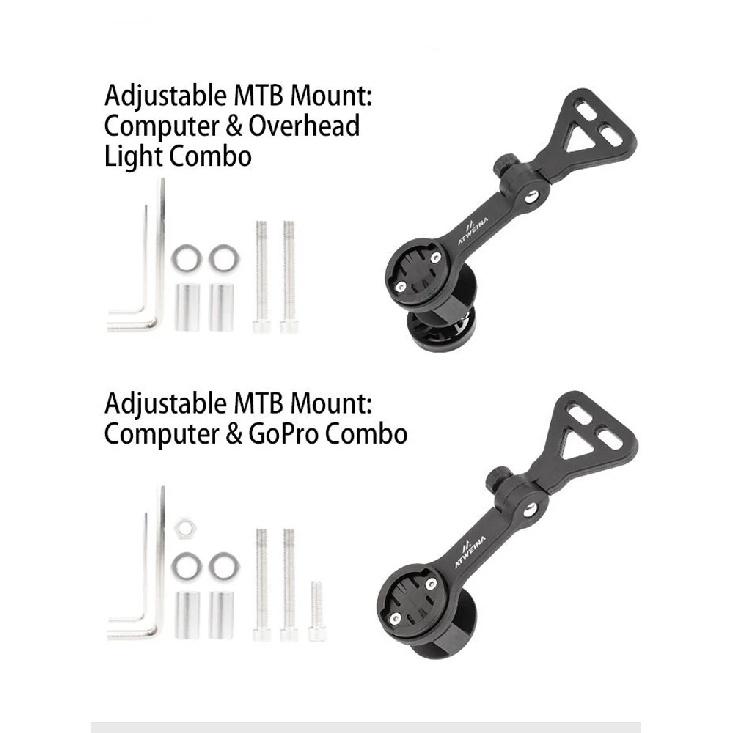 ATWEINA MTB Bicycle Watch Stand Adjustable Mountain Bike Aluminum Alloy Front Lamp Holder Riding Accessories