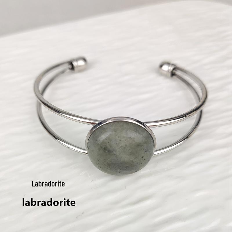 Adjustable Labradorite & Tiger Eye Crystal Bracelet