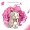 Fashion Style Necklace Peanut Pendant Necklace Jewelry Clear Pearl Necklace for Women(Color: Gold, Silver, Rose Gold)