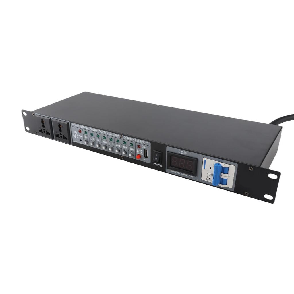 Power Sequencer Professional 10 Channel Power Sequence Controller with Digital Voltage Display for Stage Amplifier