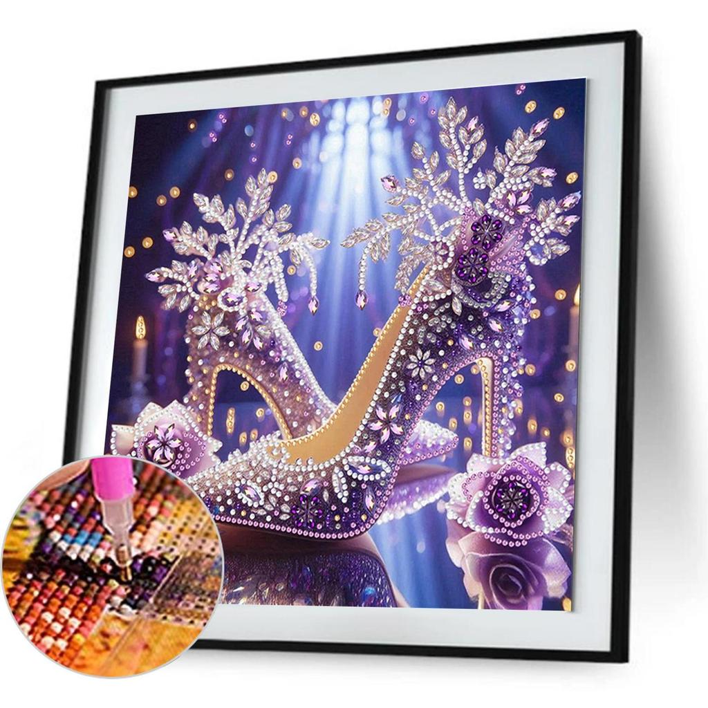 Dream High Heels DIY Gem Art Diamond Painting Kits for Gift Home Wall Decor Crystal Rhinestones Diamond Painting 11.81x11.81in