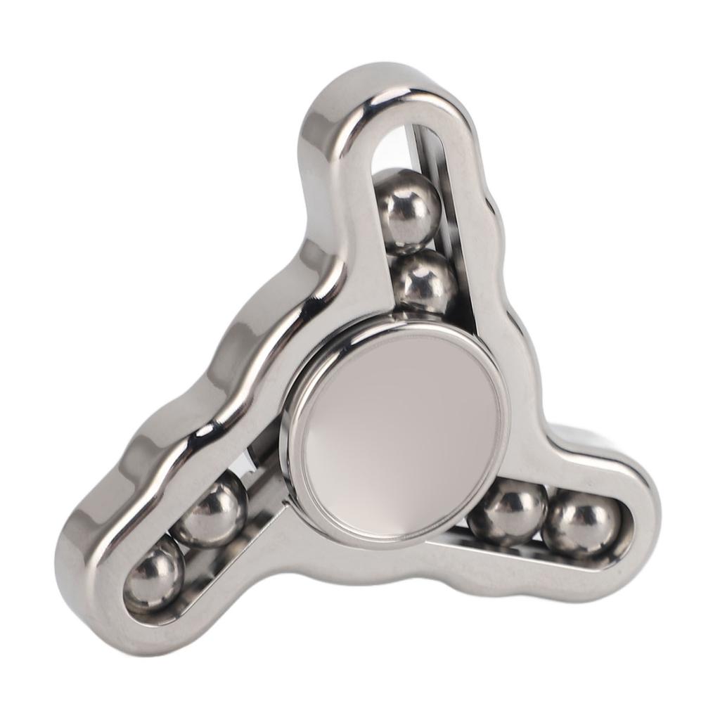 Fingertip Gyroscope Sensory Toy 3 Leaves Reduce Anxiety Smoothing Rotating Stainless Steel