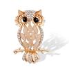 Western Liang Cat's Eye Stone Owl Brooch - Fashionable Corsage Pin To Enhance Dress Stability