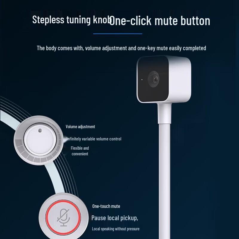 Câmera PC Hikvision DS-UVC-E24Sa 2K HD com Microfone e Alto-falante