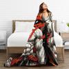 DBZ Blankets Coral Fleece Plush Summer Air Conditioning Super Saiyan Portable Soft Throw Blanket for Bed Car Bedspreads