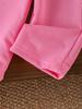 European & American Girls' Long-Sleeved Sweatshirt + Pink Pants Baby Set
