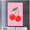 Abstract Coffee Cherry Strawberry Plant Wall Art Canvas Painting Nordic Posters And Prints Wall Pictures For Pink Kitchen Decor