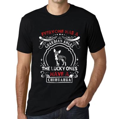 Herren Vintage T-Shirt Grafik T-Shirt Chihuahua Dog Deep Black