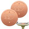 2pcs Copper Bird Bath Cleaning Disk, 0.6mm Pure Copper with Triple-Point Support, Universal Fit for Outdoor Birdbaths