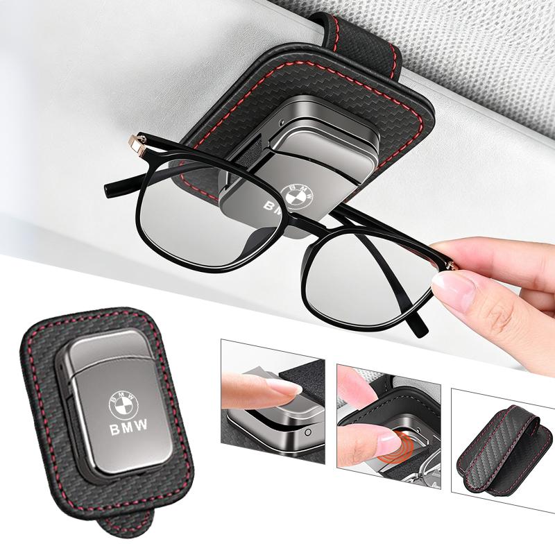 In-Car Eyeglasses Organizer Universal Sunglasses Holder Clip Multifunctional Auto Accessory For BMW M5 M4 M3 F20 F40 F22 F30 E90 JR9