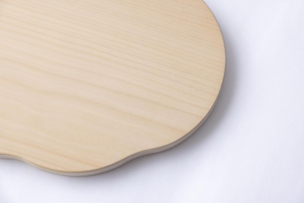 Bucată din lemn de ginkgo ciocănitoare, fabricată în lemn natural de ginkgo, nor de tăiat, Japonia, lemn, placă, (M)