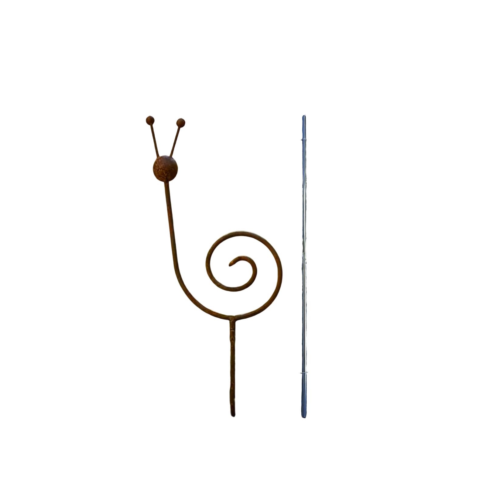 

Metal Garden Stake Decorative Sculpture Spiral Snail Design Outdoor Yard Art Iron Craft Lawn Ornament for Patio and Garden