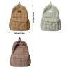 Harajuku Backpack for Girl Corduroy Lattice Backpack Large Capacity Daypacks Travel Bag Student School Backpack