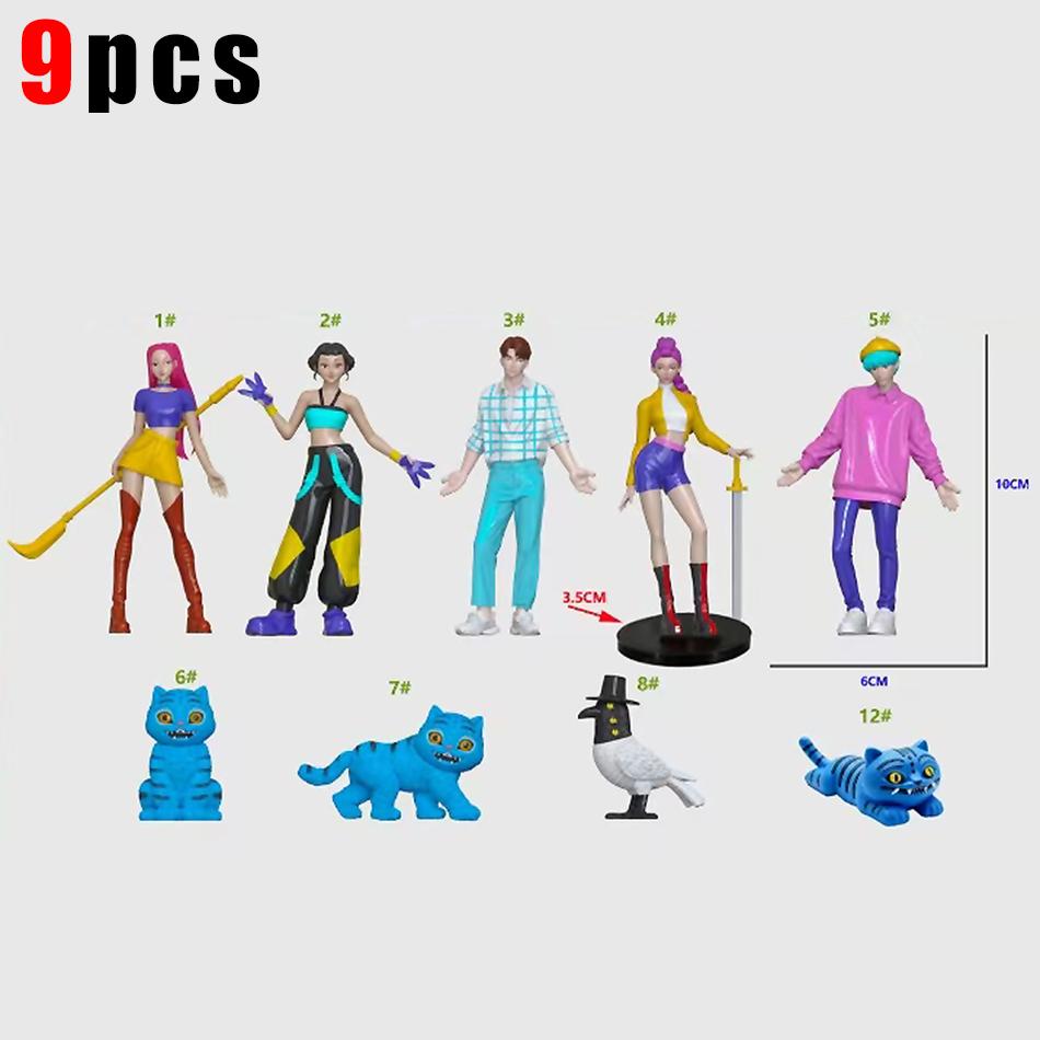 4 Style Kpop Demon Hunters Action Figure Toy Derpys Tiger Rumi Mira Zoey Sussy Figurine Doll For Fans Gift Collection Model