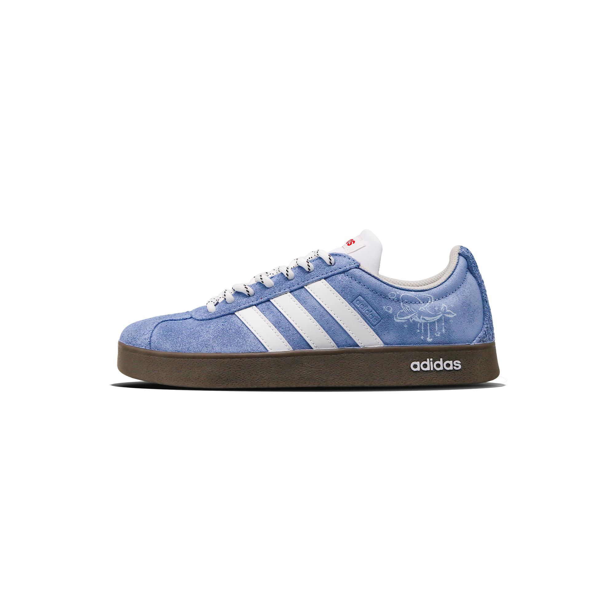 Adidas Vl Court Classic Daydream Abrasion Resistant Low top German Army Trainers Unisex Blue JS3003(Team81VDaydream) 35⅔