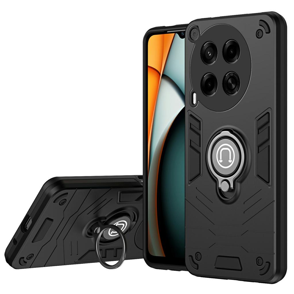 For TECNO Camon 30 4G Case Slide Camshield Kickstand PC+TPU Phone Cover