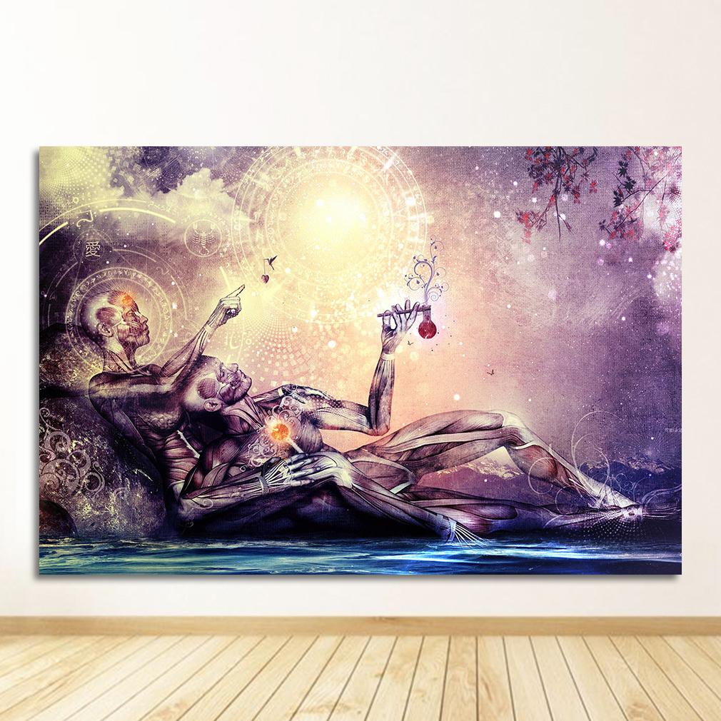 Life Modular Pictures Modern Home Decoration Wall Art Canvas Prints Painting Bedroom Poster Alex Grey Psychedelic Trippy Tree