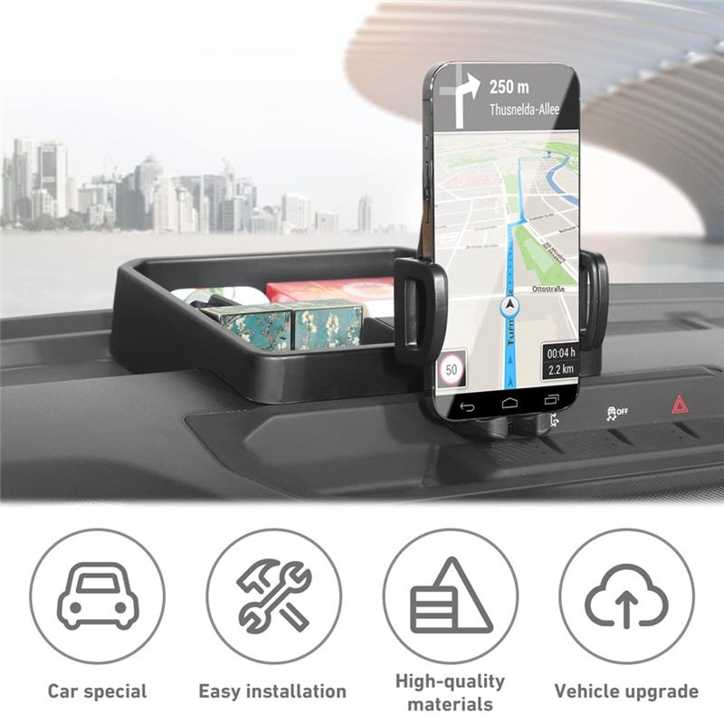 NEW-Phone Holder Mount Center Console Dashboard Tray Storage Box Organizer For Ford Bronco 2025-2025 Interior Accessories