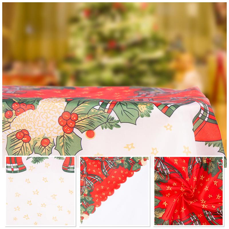 Christmas Table Cover Rectangle Printing Tablecloth for Restaurant Household Decoration