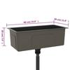 Évier de cuisine à poser VIDAXL - Noir - 1 bac - 60x30x20cm - Acier inoxydable brossé - Qualité alimentaire