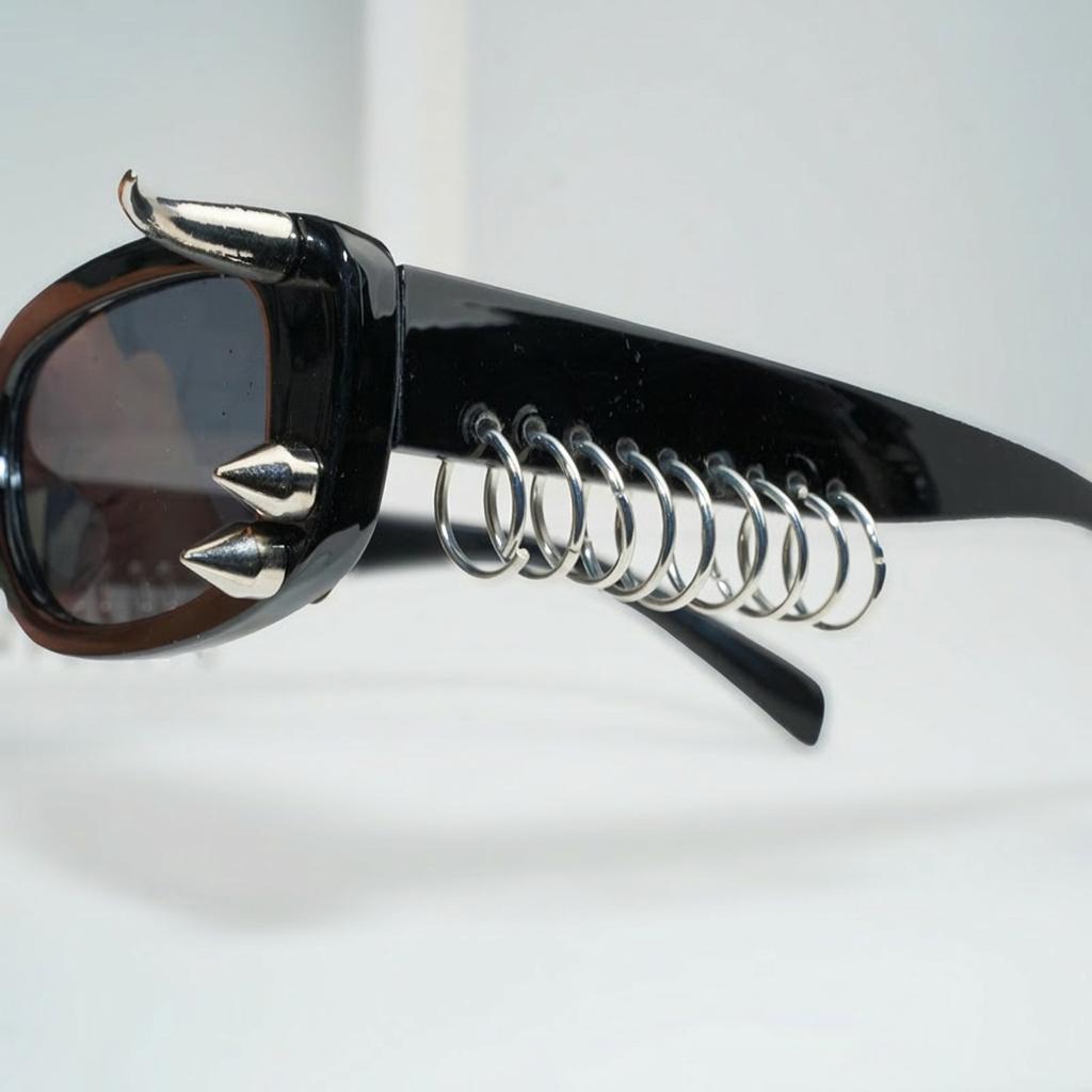 Y2k Sunglasses Studded Square Frame Sunglasses Uv Sun glasses Uv For Outdoor Trips Party Gatherings Music Festivals