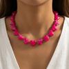 Love Heart Acrylic Necklace Choker Sweater Chain Fashion Women Clavicle Chain Beach