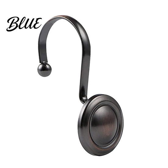 Strong Shower Curtain Installation Decorative Resistant High-quality Rustproof Corrosion Hooks 12Pcs Rings Simple Metal Durable