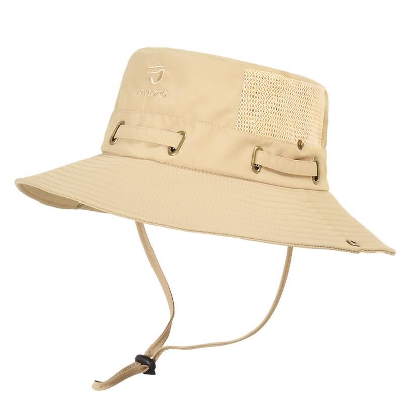 Summer Mesh Breathable Fisherman Hat With Wide Brim Sun Protection For Outdoor Fishing And Hiking