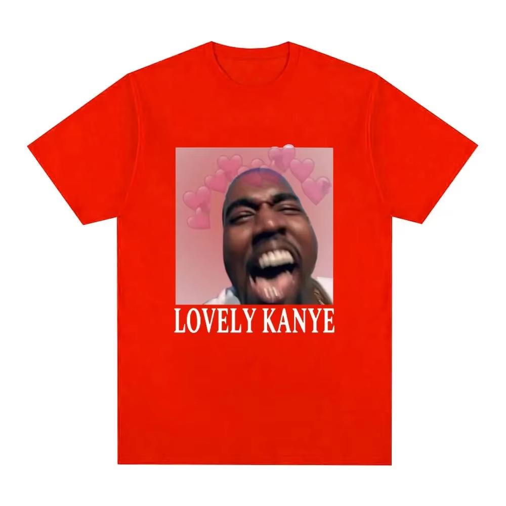 Funny Lovely Kanye West Meme T-shirt Men Fashion Vintage Hip Hop T Shirt Casual Cotton Short Sleeve Oversized T-Shirts Unisex