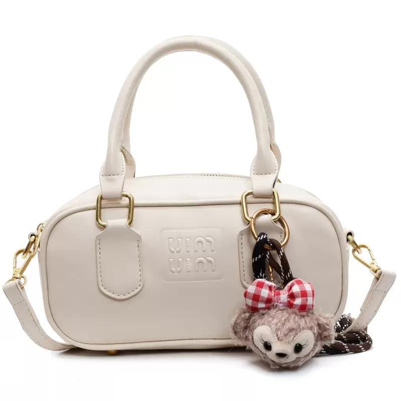 Korean Version New Fashion Versatile Simple Crossbody Bowling Bag Trendy Casual Retro Shoulder Bag Underarm Bag for Women