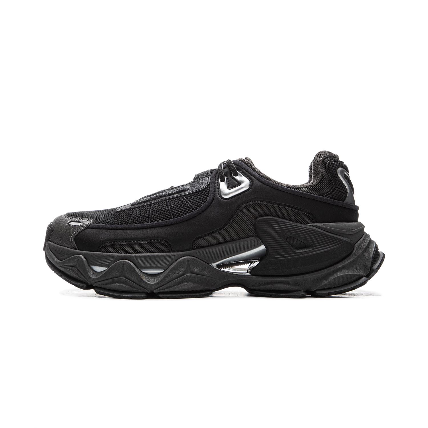 Li‑Ning China Yueling Men Low Top Casual Shoes Black Grey AZGV071-1 44