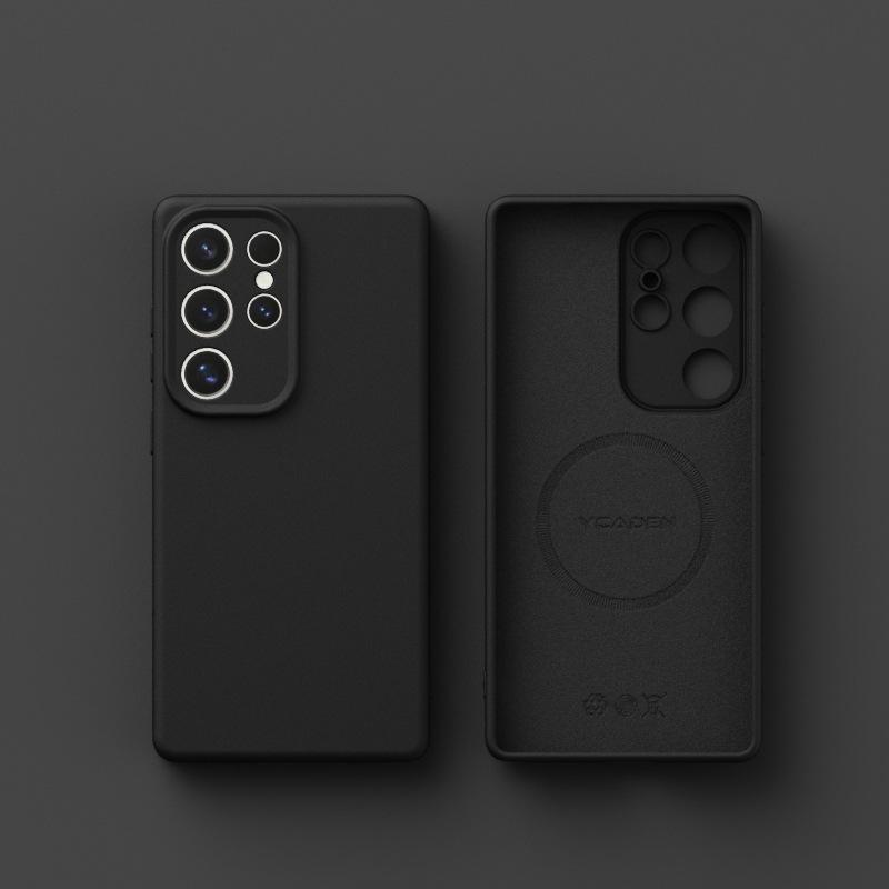 New Samsung S25ulta Liquid Silicone Suitable for S24 Soft Shell Magnetic S23u Full Inclusive Anti Fall Mobile Phone Case Simple