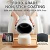 OSBA Mini Rice Cooker, 1L Small Rice Cooker 2 Cup-uncooked Travel Rice Maker 12V for Car with Steamer, Auto Keep Warm Suitable For 1-2 People, White
