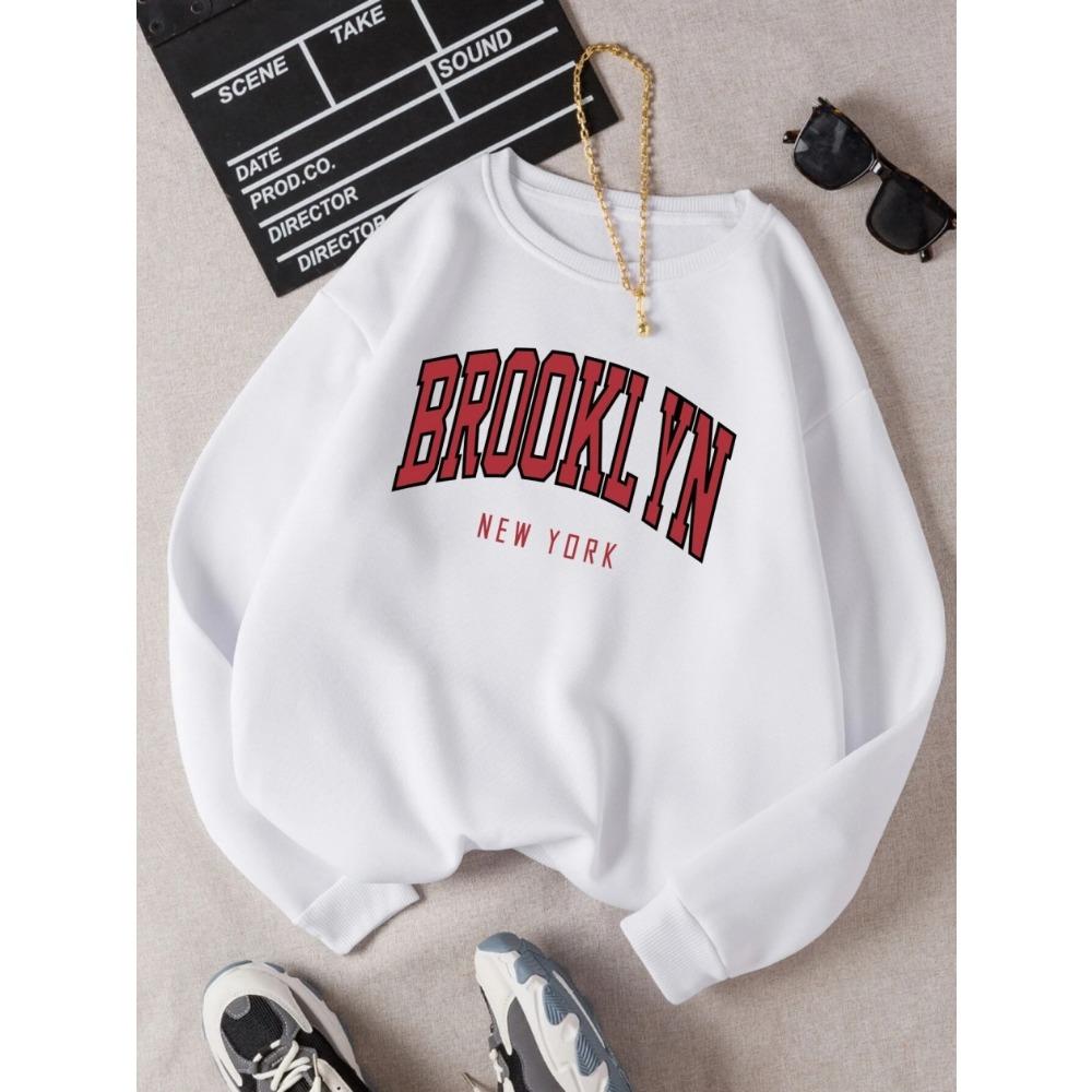 Brooklyn New York Printed Hoodies Women Colorful Clothes Basic Trend Sweatshirt Tops Be Durable Harajuku Hoodie Womens