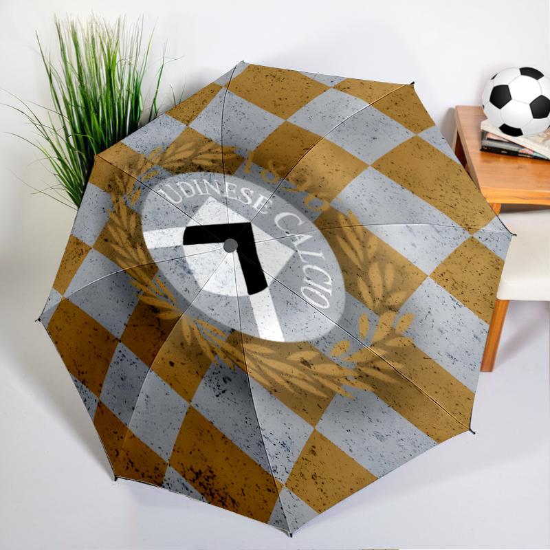 Udinese Calcio Crest Automatic Folding Umbrella - 8-Rib Travel Umbrella with Auto Open/Close & Portable, Gift for Christmas, Birthdays