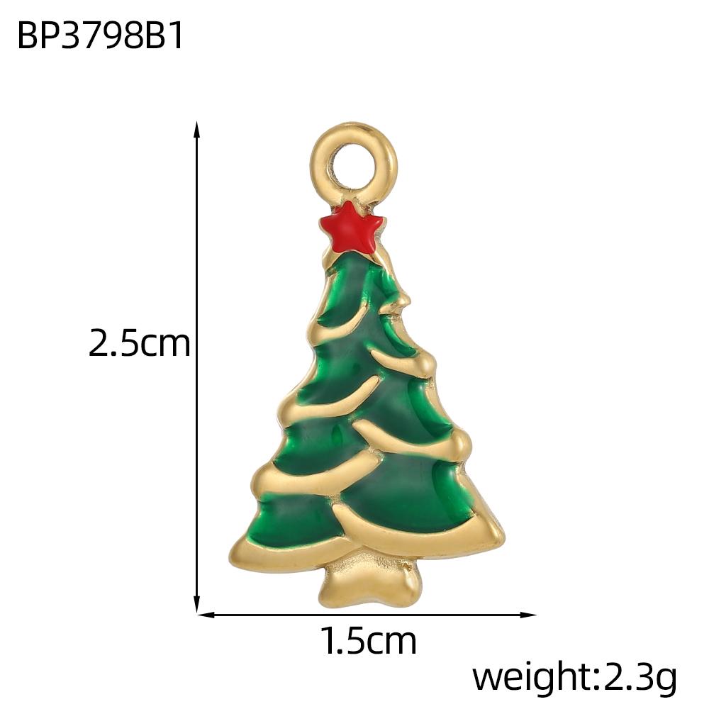 CARLIDANA Enamel Christmas Trees Santa Claus Snowman Charms DIY for Earrings Bracelets Pendants Making DIY Jewelry Accessories
