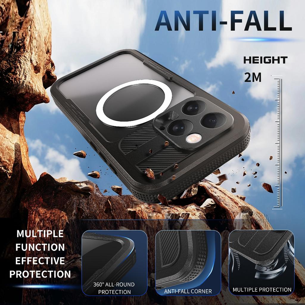 REDPEPPER For iPhone 16 Pro Case Compatible with MagSafe IP68 Waterproof Clear Phone Cover