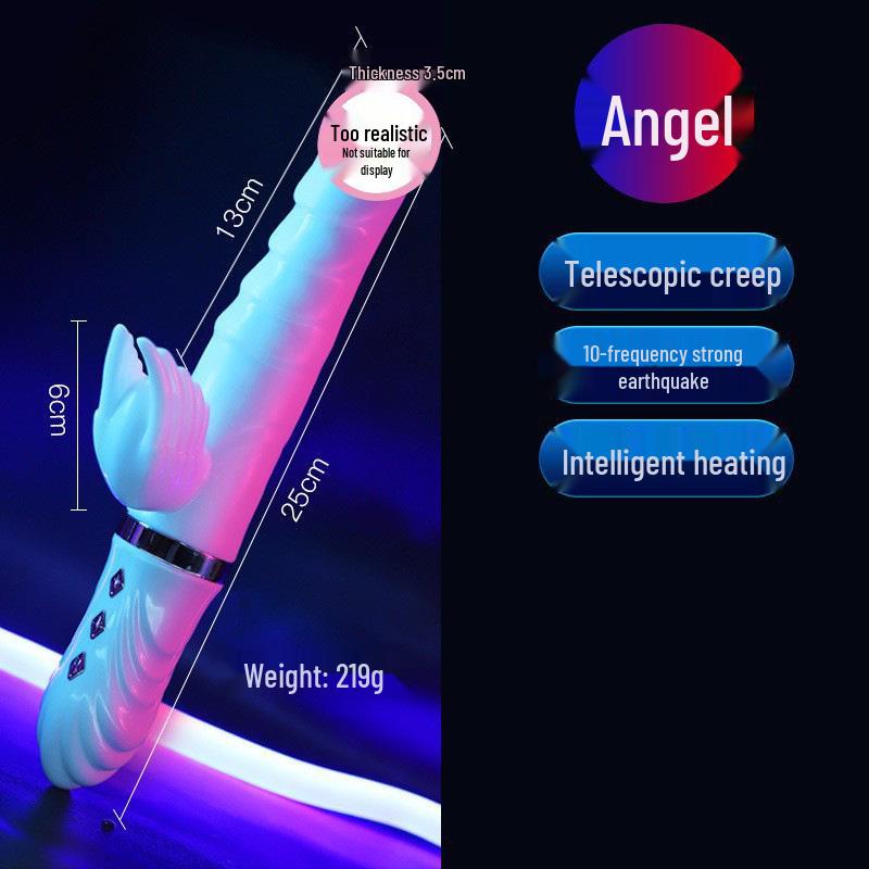 Elektrischer Stöhnender Weiblicher Masturbator mit Heizung & Teleskopischem AV-Vibrator