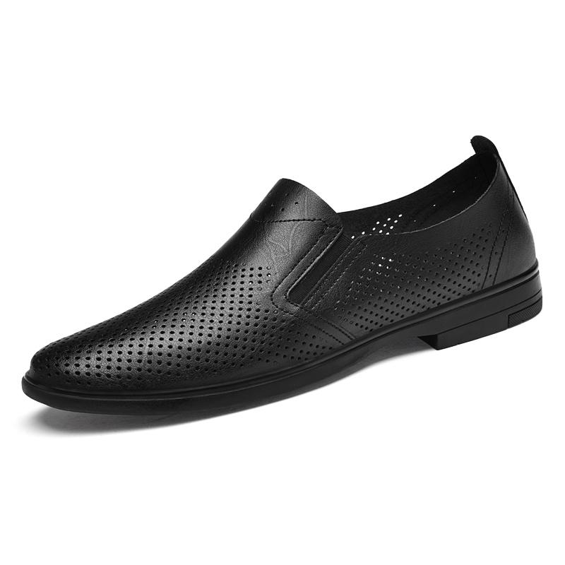 

Fashion Slip-on Office Man Casual Shoe Adults Simple Loafers Classic Driving Footwear Offer Genuine Leather Men Business Flats Moccasins 37