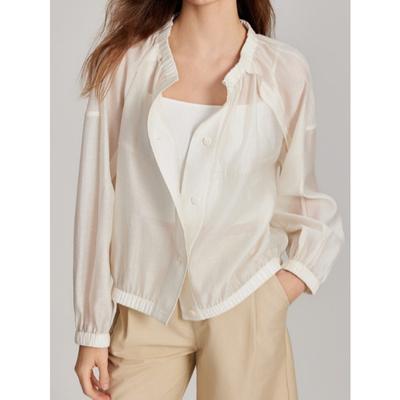 Thin Sunscreen Loose Women's Coat Summer New French Elegant Style Shirt Type Age-reducing Top Women