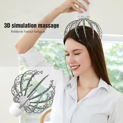 Octopus Head Massager with 3 Vibration Modes Ergonomic Design USB Rechargeable Portable Massager Scalp Massage Machine