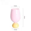 Modern Middle Ancient Cream Color Red Wine Glass Simple Tulip Fresh Ins Milk Drink Juice Cup Household Tall Water Cup