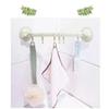Adjustable Suction Cup Towel Rack Storage Box 6 Hooks Bathroom Kitchen Cabinet Wall Door Shelf Suction Cup Hanger