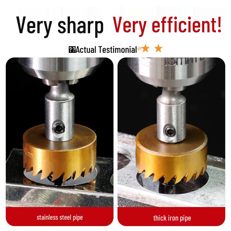 Cobalt Titanium-plated High-speed Steel Hole Saw Drill Bit for Metal and Aluminum